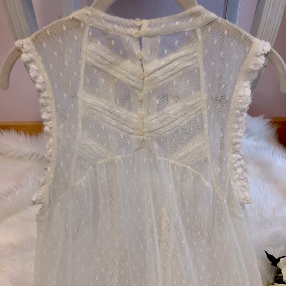 Free People Ivory Lace Romantic Sleeveless Tank - Picture 6 of 11